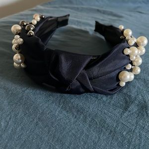Navy bedazzled headband